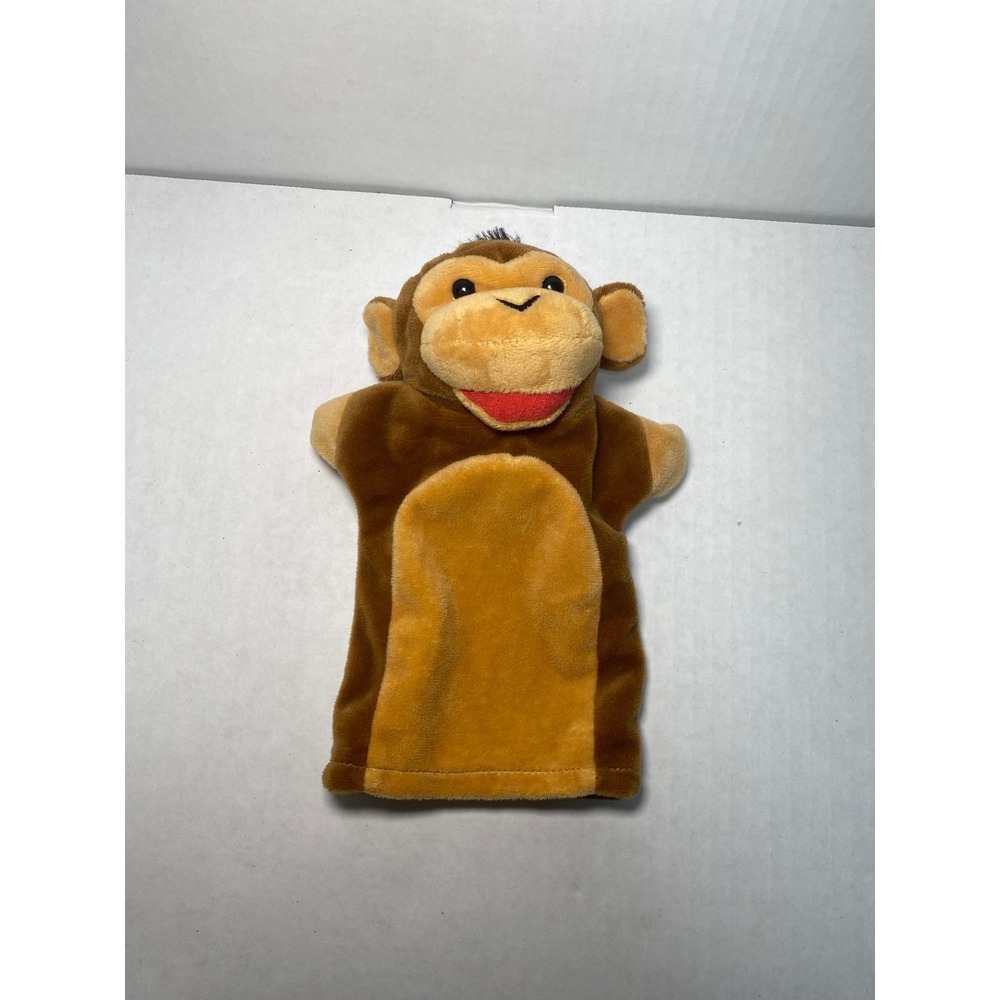 Plush Monkey Hand Puppet Brown Tan 8 Inch Soft Stuffed Animal Toy Storytelling‎